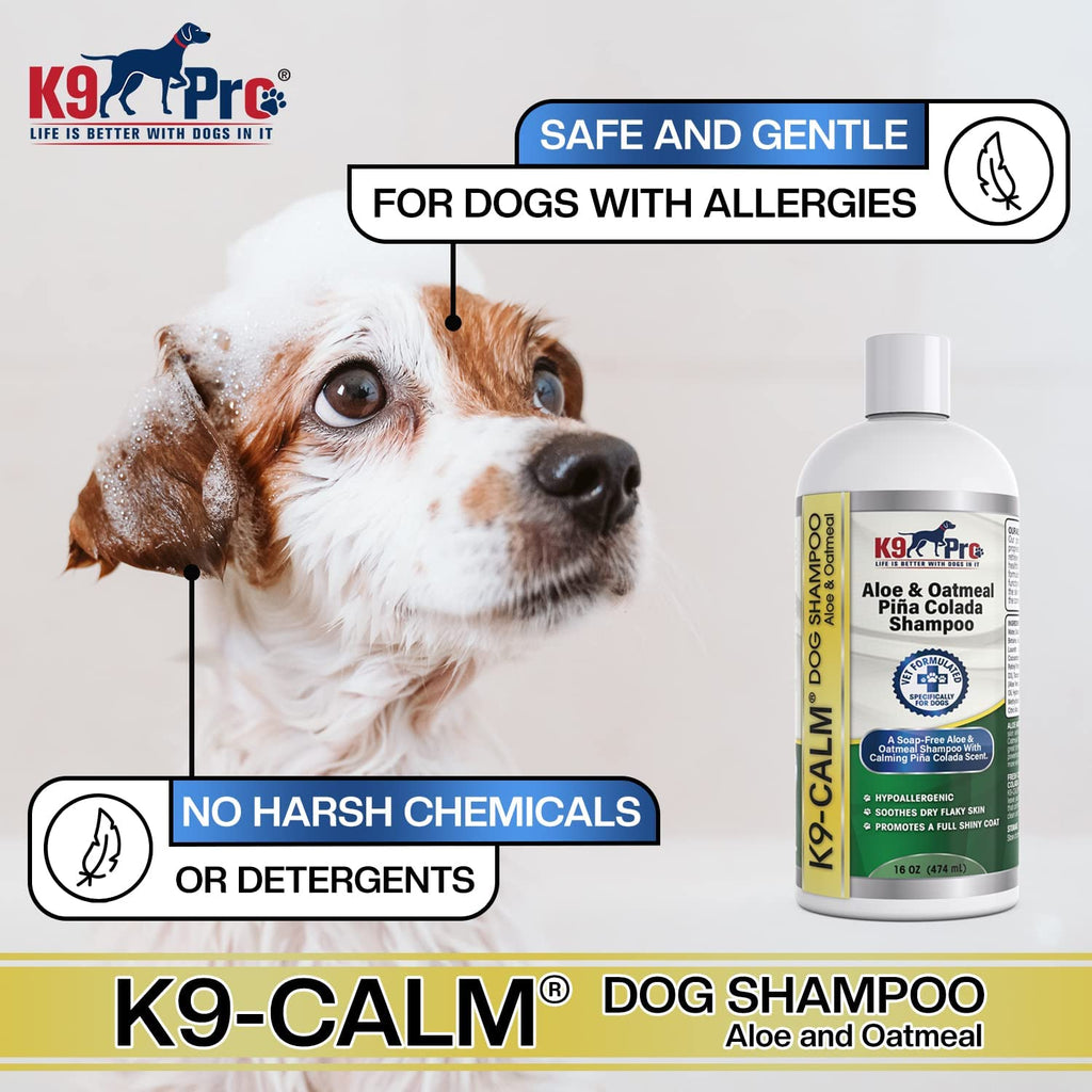 Dog Shampoo for Smelly Dogs and Conditioner Puppy Shampoo Oatmeal Shampoo with Aloe for Dry Itchy Sensitive Skin Dog Wash Itch Relief Hypoallergenic Pet Shedding Control for Puppies 8 Weeks Old & Up - k9pro-store