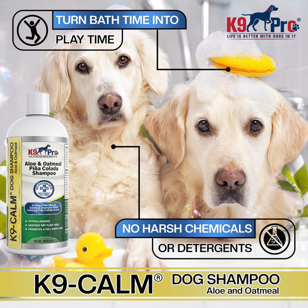 Dog Shampoo for Smelly Dogs and Conditioner Puppy Shampoo Oatmeal Shampoo with Aloe for Dry Itchy Sensitive Skin Dog Wash Itch Relief Hypoallergenic Pet Shedding Control for Puppies 8 Weeks Old & Up - k9pro-store