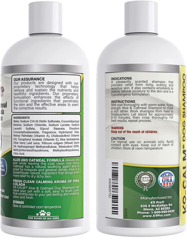 Image of Dog Shampoo for Smelly Dogs and Conditioner Puppy Shampoo Oatmeal Shampoo with Aloe for Dry Itchy Sensitive Skin Dog Wash Itch Relief Hypoallergenic Pet Shedding Control for Puppies 8 Weeks Old & Up - k9pro-store