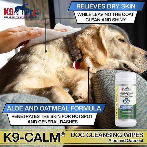 Image of K9 Pro Dog Wipes Cleaning Deodorizing for Paws and Butt - All Natural Pet Wipes for Dogs, Premium Puppy Wipes for Dogs Feet and Dog Face Wipes, Dog Paw Wipes, Dog Bath Wipes for Dogs Feet (60 Count) Brand: K9 Pro - k9pro-store