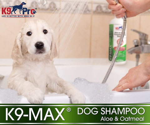 Image of Natural Dog Shampoo Oatmeal & Aloe For Dogs With Allergies And Dry Itchy Sensitive Skin. Best Hypoallergenic Tear Free Medicated Anti Itch Vet Formula  - Soothing Cucumber Essence & Melon Extract - k9pro-store